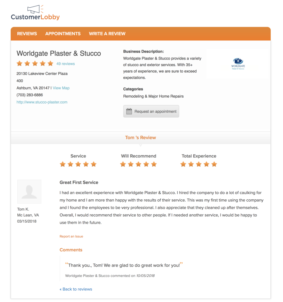 Five Star Customer Reviews